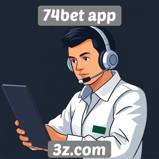 Suporte ao cliente no 74bet app