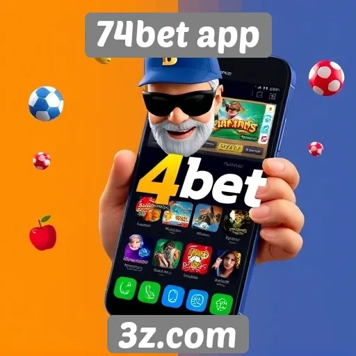Variedade de jogos disponíveis no 74bet app